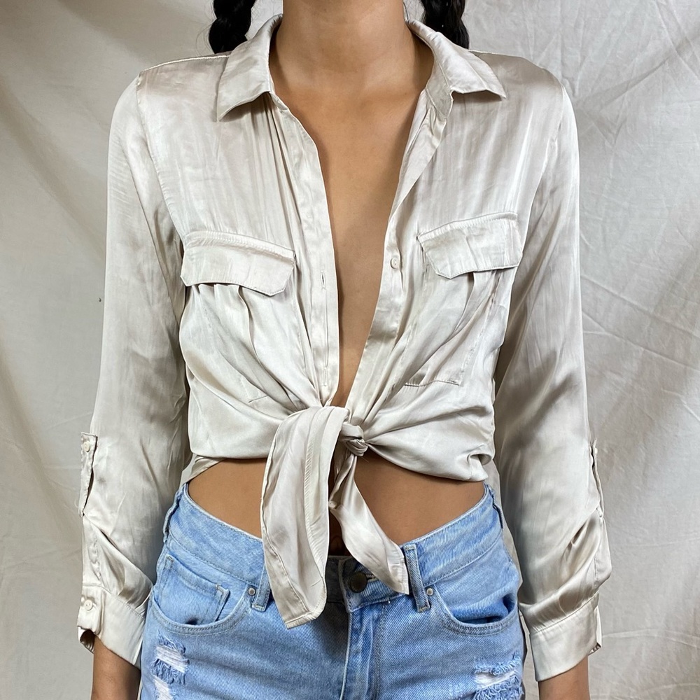 Button Up H&M Satiny Blouse